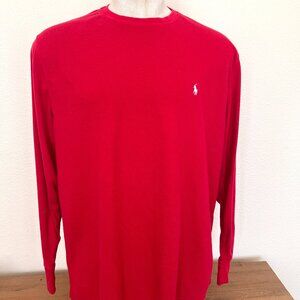 Polo Ralph Lauren-  Mens Red Long Sleeve Shirt - PJ - Sleep Shirt - Size 2XL